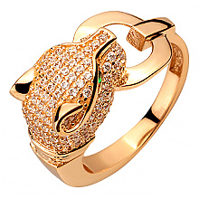 Золотое кольцо с фианитом (цирконием куб.) (01-200740195)