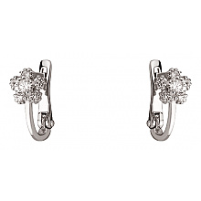 Золотые серьги с фианитом (цирконием куб.) (01-200838395)