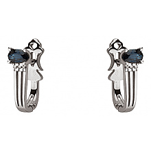 Золоті сережки з діамантами  та  корундами (01-200845095)