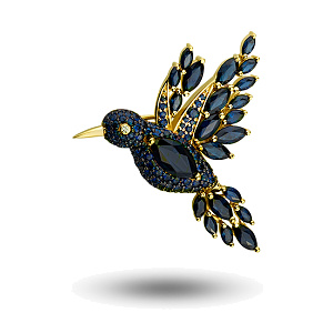 Золота брошка  (12б_бр-004) фотографія