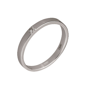 Золотое обручальное кольцо  с бриллиантом (2к-282) фотография