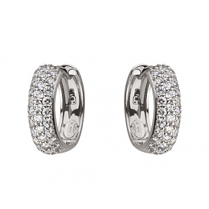 Золотые серьги с цирконием куб. (01-18375396) фотография