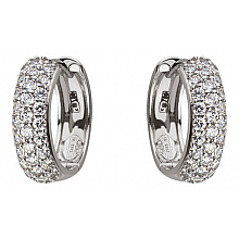 Золотые серьги с цирконием куб. (01-18375396)