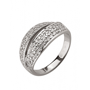 Золотое кольцо с бриллиантами (01-18385396) фотография