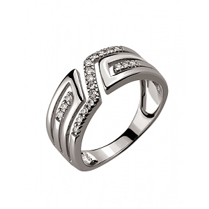 Золотое кольцо с бриллиантами (01-18891896) фотография