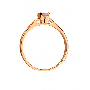 Золота каблучка з цирконієм куб. (01-200159896) фотографія