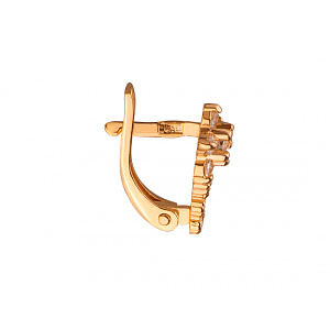 Золоті сережки з цирконієм куб. (01-200164496) фотографія