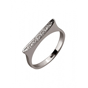 Золота каблучка з діамантами (01-200175296) фотографія