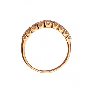 Золотое кольцо с цирконием куб. (01-200202496) фотография