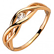 Золотое кольцо с бриллиантом 01-200276096 фотография 1