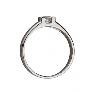 Золотое кольцо с цирконием куб. (01-200291196) фотография