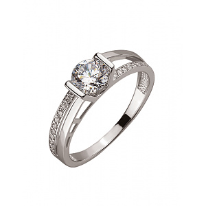 Золота каблучка з цирконієм куб. (01-200323896) фотографія