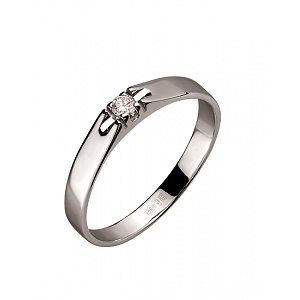 Золота каблучка з діамантом (01-200355496) фотографія