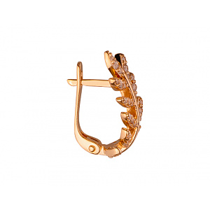 Золотые серьги с цирконием куб. (01-200364896) фотография