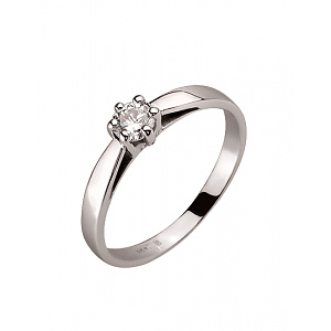 Золота каблучка з діамантом (01-200365396) фотографія