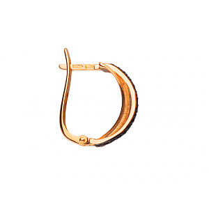 Золоті сережки з цирконієм куб. (01-200381596) фотографія