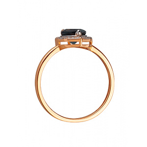 Золотое кольцо с цирконием куб. (01-200422796) фотография