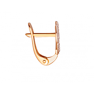 Золотые серьги с цирконием куб. (01-200438296) фотография