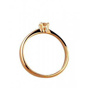 Золотое кольцо с бриллиантом (01-200462096) фотография