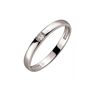 Золота каблучка з діамантом (01-200489296) фотографія