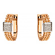 Золоті сережки з цирконієм куб. 01-200547196 фотографія 1