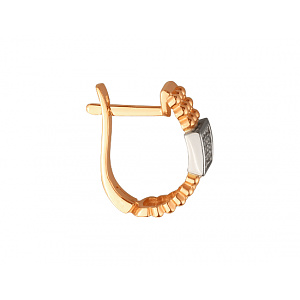 Золоті сережки з цирконієм куб. (01-200547196) фотографія