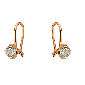Золотые серьги с топазами (01-200559596) фотография