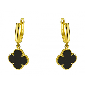 Золоті сережки з фіанітом (цирконієм куб.) (01-200627496) фотографія