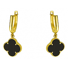 Золоті сережки з фіанітом (цирконієм куб.) (01-200627496)