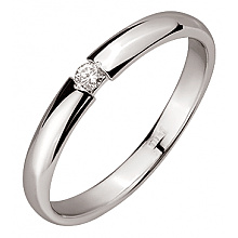 Золота обручка з діамантом (01-200769696)