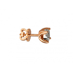 Золоті сережки з діамантами (01-200781096) фотографія