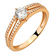 Золота каблучка з фіанітом (цирконієм куб.) 01-200783596 фотографія 1