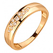 Золотое кольцо с фианитом (цирконием куб.) 01-200879896 фотография 1