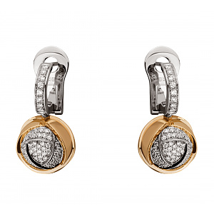 Золоті сережки з діамантами (4б_с-154) фотографія