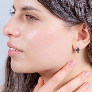 Золоті сережки з фіанітами (2б_с-274) фотографія