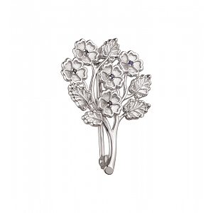 Золотая брошь с сапфирами (2б_бр-013) фотография