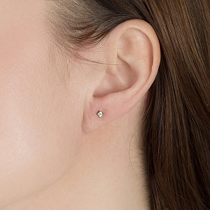 Золоті сережки з діамантами (2б_с-090) фотографія