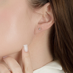 Золоті сережки з діамантами (2б_с-090) фотографія