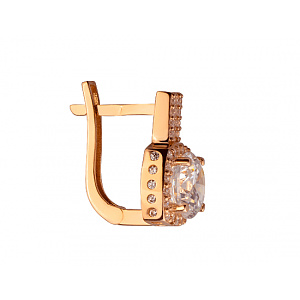 Золоті сережки з цирконієм куб. (01-200563497) картинка Золоті сережки з цирконієм куб. (01-200563497) фотографія