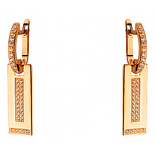 Золоті сережки з цирконієм куб. (01-200569597)