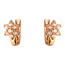 Золоті сережки з цирконієм куб. (01-200573497)