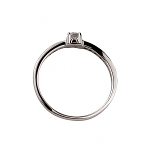 Золота каблучка з діамантами (01-200590097) фотографія