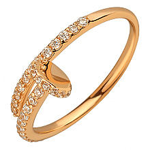 Золота каблучка з цирконієм куб. (01-200599997)