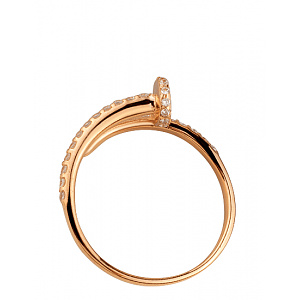 Золота каблучка з цирконієм куб. (01-200599997) фотографія