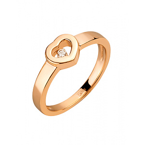 Золотое кольцо с бриллиантом (01-200616897) фотография