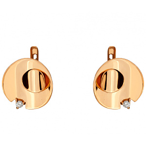 Золоті сережки з фіанітом (цирконієм куб.) (01-200755497) фотографія