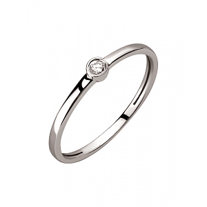 Золотое кольцо с бриллиантом (01-200805897) фотография