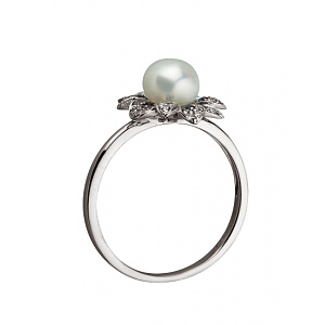 Золота каблучка з діамантами  та  корундами (01-200845097) фотографія