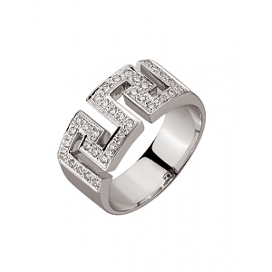 Золота каблучка з діамантами (01-200851697) фотографія