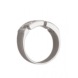 Золота каблучка з діамантами (01-200851697) фотографія